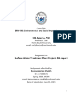 Surface Water Treatment Plant Project, EIA Report