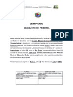 Certificado de Educación Primaria