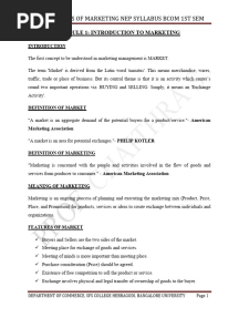 Principles of Marketing 1 To 3