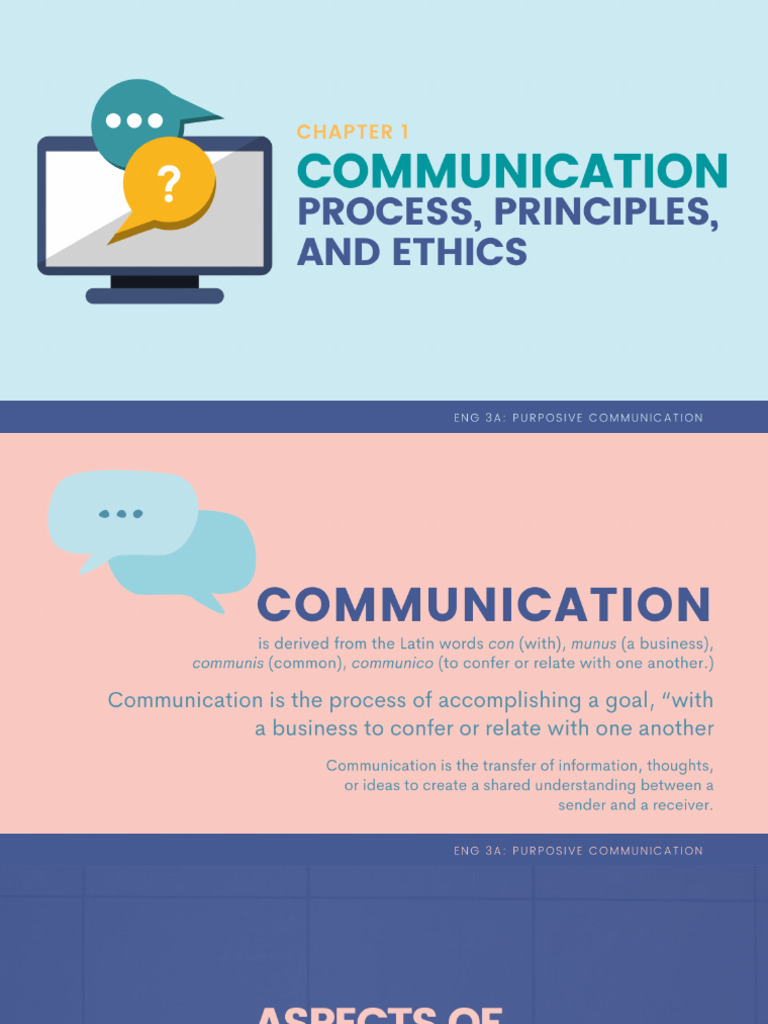 Week 1 Comm Process Principles and Ethics | PDF