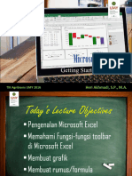 7th Lecture TIK 2016 Microsoft Excel 1.0 INTRODUCTION