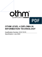 OTHM L4 Diploma in Information Technology Specification 2022 07 NEW