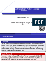 Soal Penalaran Verbal Analogi Bagian VI