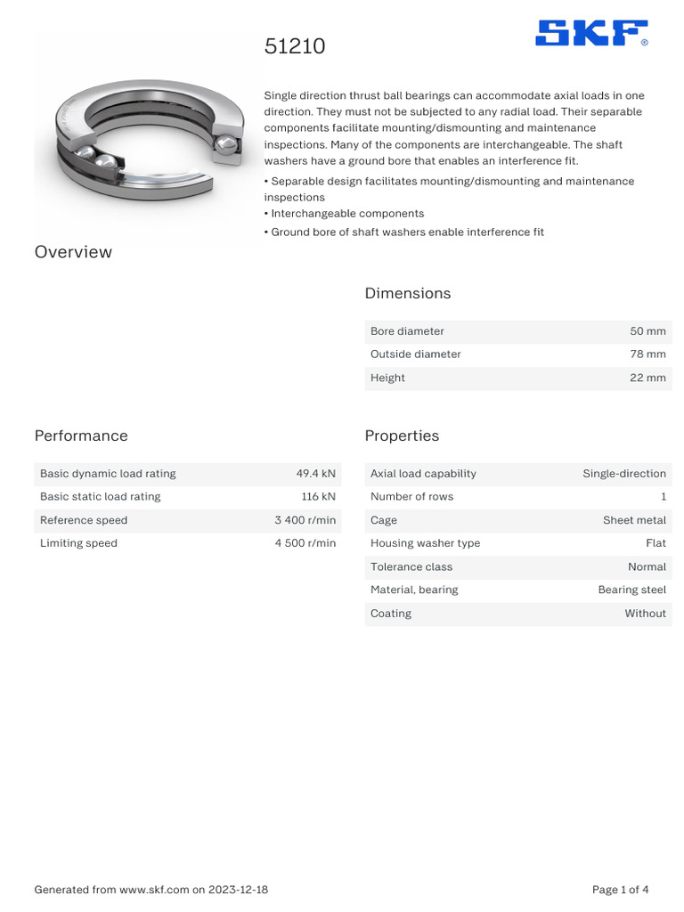 SKF 51210 Specification | PDF | License | Websites