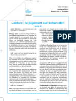Lecture, Le Jugement Sur Échantillon (La Lettre D'enseignement Et Liberté, Numéro 109, Septembre 2010)