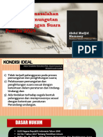 Materi Permasalahan Tahapan Tungsura Pemilu