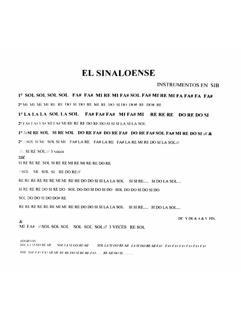 El Sinaloense | PDF