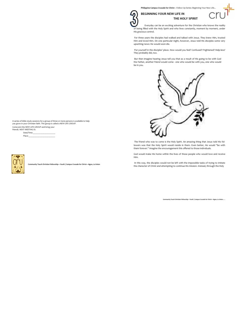 Beginning Your New Life in The Holy Spirit | PDF | Jesus | Disciple ...