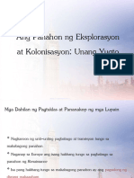 Dokumen - Tips Ang Panahon NG Eksplorasyon at Kolonisasyon Unang Yugto