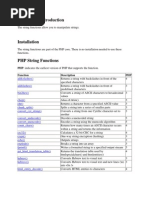 PHP String Introduction: PHP: Indicates The Earliest Version of PHP That Supports The Function. Function Description PHP