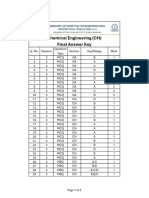 CHFinal Answer Key