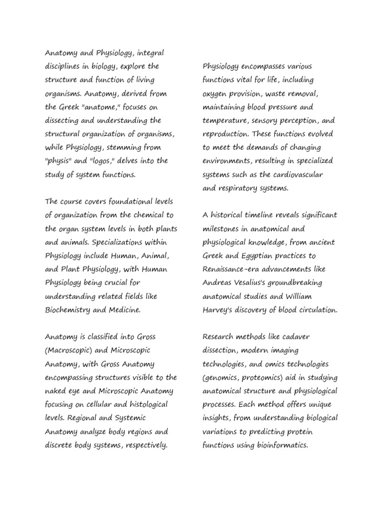 Anatomy and Physiology Notes | PDF | Cell (Biology) | Cell Membrane