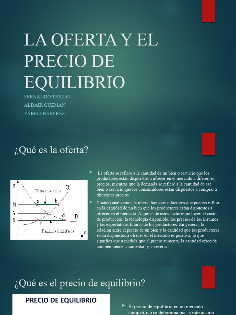 Oferta y Precio de Equilibrio Explicados | PDF | Oferta (economía ...