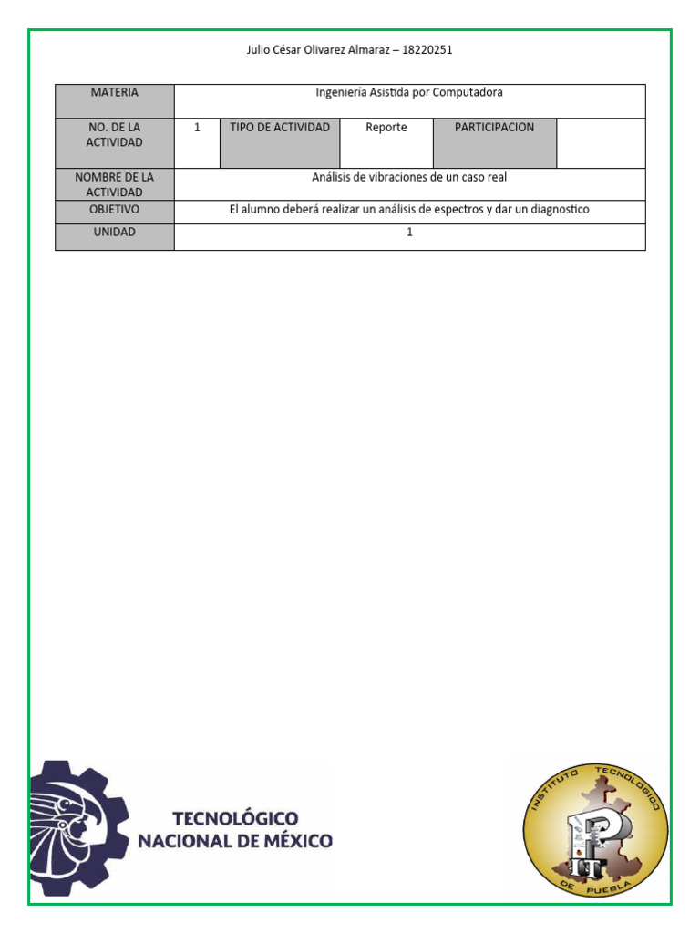 Análisis De Vibraciones Pdf Ingeniería Mecánica Bienes Manufacturados