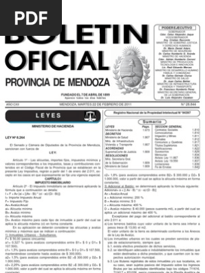 2011-02-22 Ley Impositiva Mza20110222-28844-Normas | PDF
