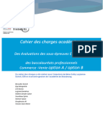 Cahier Des Charges 2021 Sous Epreuve E31 Et E32 Bac MCV Option A Et B