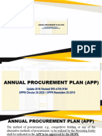Annual Procurement Plan (APP) REPORT