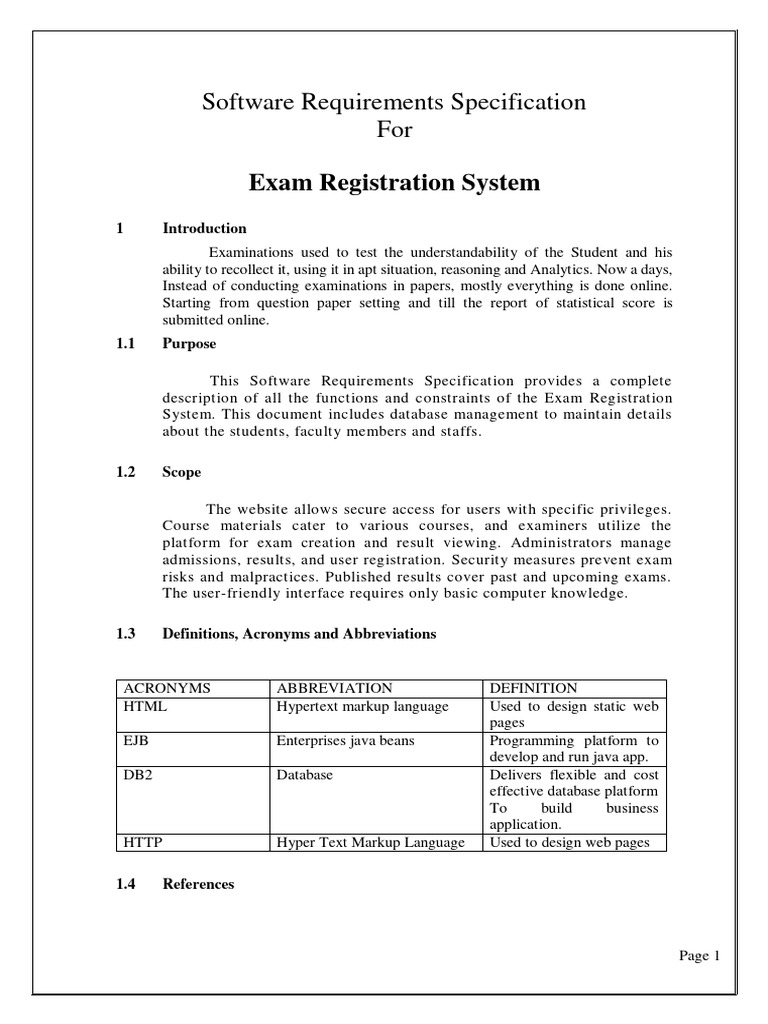 Exam Registration Pdf Databases Usability