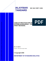 Malaysian Standard: Code of Practice For Sanitary System in Buildings - Part 1: Design (First Revision)