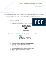 Guía para Elaborar Proyecto Desarrollo Sustentable 2023