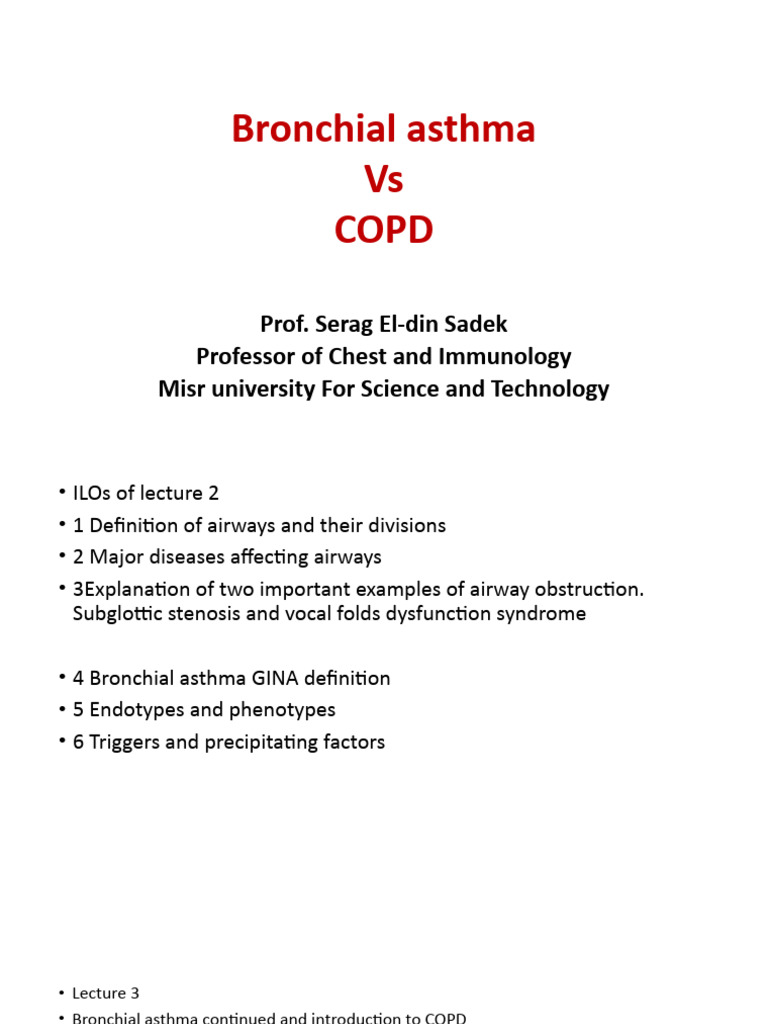 Asthma vs COPD | PDF | Asthma | Chronic Obstructive Pulmonary Disease