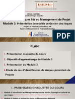 Module 3 - Ugb-Master 1 GP - Gestion Des Risques en en Management de Projets-Pr Baw-Sem