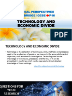 Global Perspectives Cambridge Igcse P16: Technology and Economic Divide