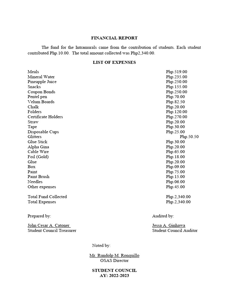Financial Report | PDF