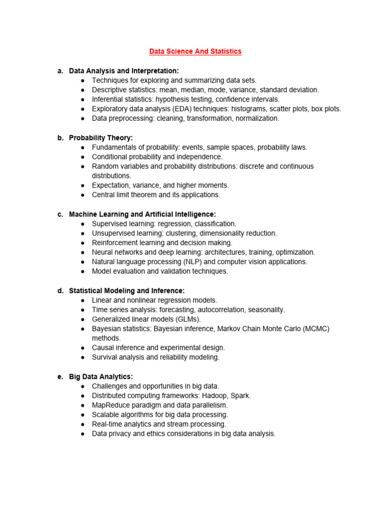Data Science, Statistics & Machine Learning | PDF | Teaching Methods ...