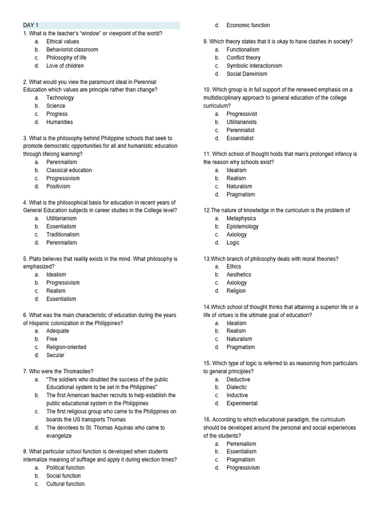 Prof Ed Sure Let Questions | PDF | Teachers | Philosophy Of Education