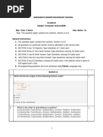 CBSE HALF YEARLY-Computer Science-XI