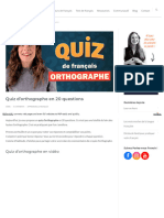 Parlez-Vous-French Com Quiz-Orthographe