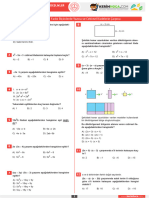 8.Sınıf-Cebirsel İfadeler Ve Özdeşlikler-MEB Kazanım Kavrama Testleri