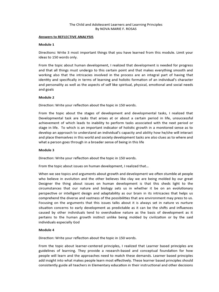 Child and Adolescent Learning Insights | PDF | Developmental Psychology ...