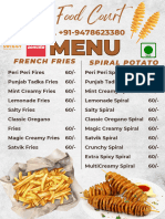 Colorful Illustration Fast Food Food Menu