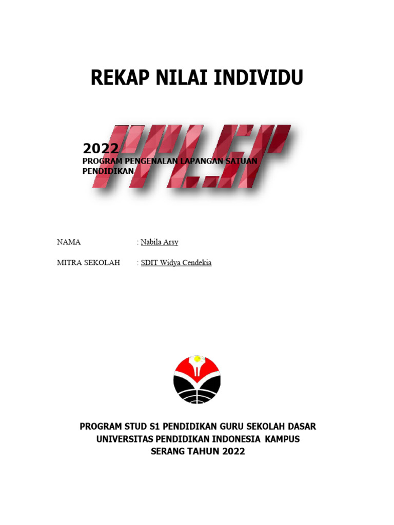 Rekap Nilai PPLSP Nabila Arsy 2022 | PDF | Karier & Perkembangan