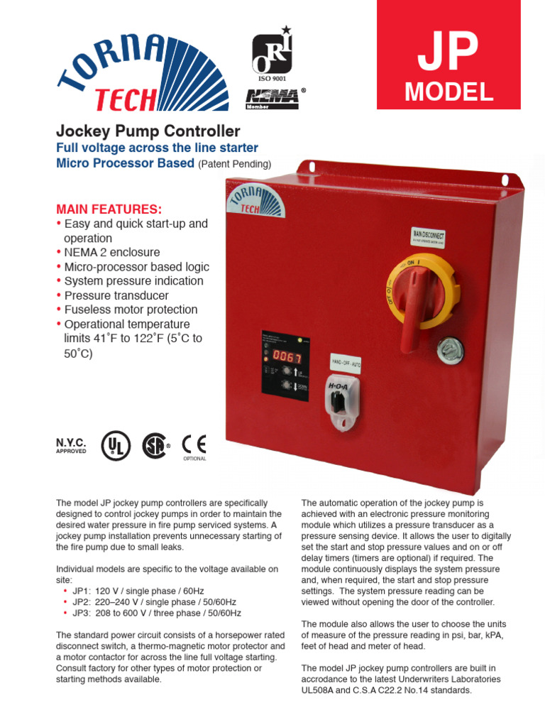 Tornatech Jockeypump | Download Free PDF | Electricity | Manufactured Goods