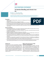 Febrasgo Position Statement: Abnormal Uterine Bleeding and Chronic Iron Deficiency