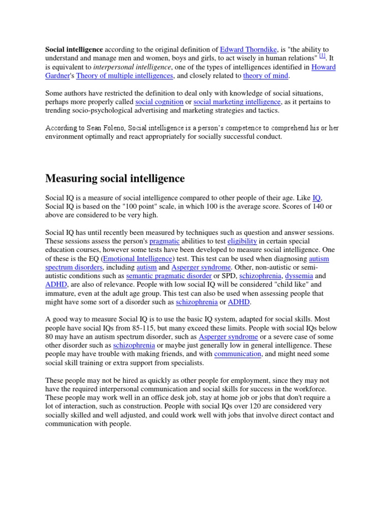 Social Intelligence | PDF | Action (Philosophy) | Cognitive Science