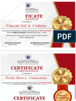 3rd Quarter Certificates