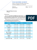 CV - Mavioso Mandiri Rent Car To PT. Permata Garaha Nusantara