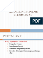 (PIK) Ruang Lingkup Ilmu Farmasi II