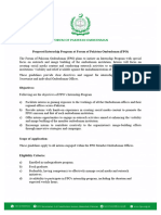 Internship Program at Forum of Pakistan Ombudsman