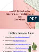 Studi Kasus Kisah Sukses Program Interpretasi Alam Dan Ekowisata