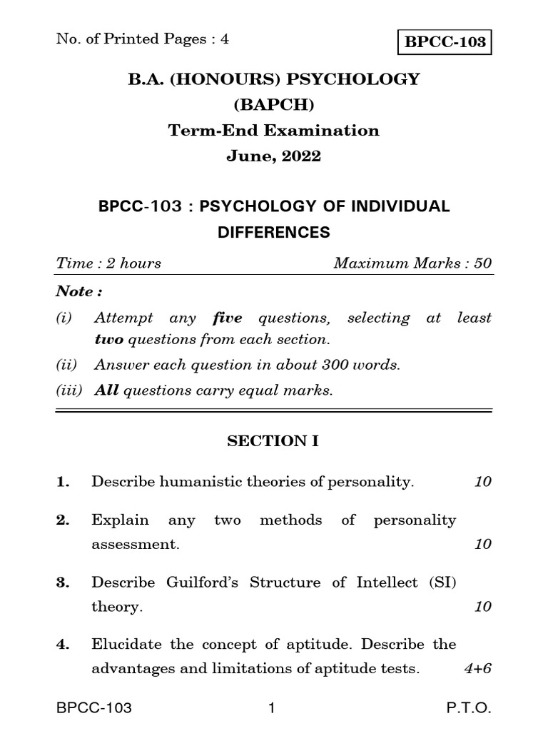 Bpcc 103 3 pdf psychology liberal arts education