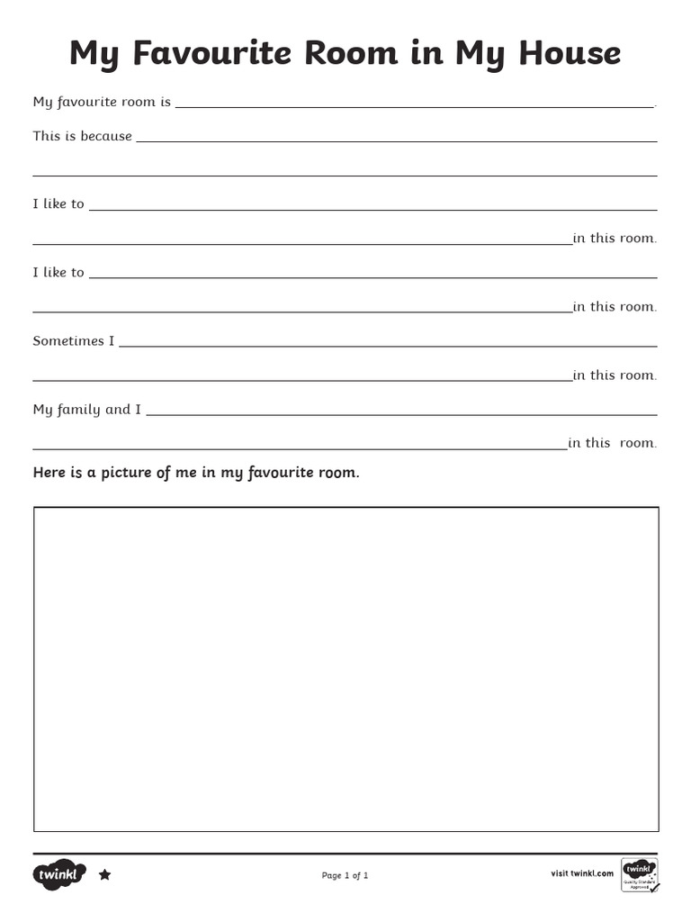 Ni2 G 58 My Favourite Room in My House Differentiated Activity Sheets | PDF