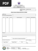 Purchase Requisition Form