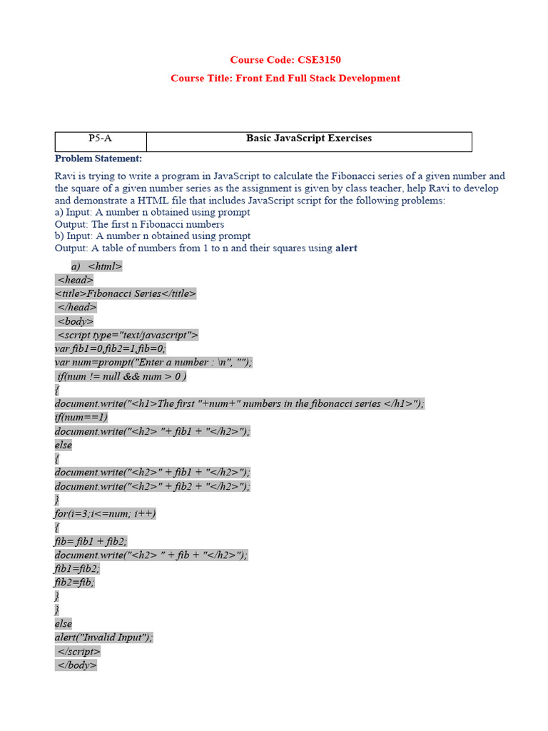 Lab Sheet 5 - Basic JavaScript Exercises & Canvas Drawing Application ...