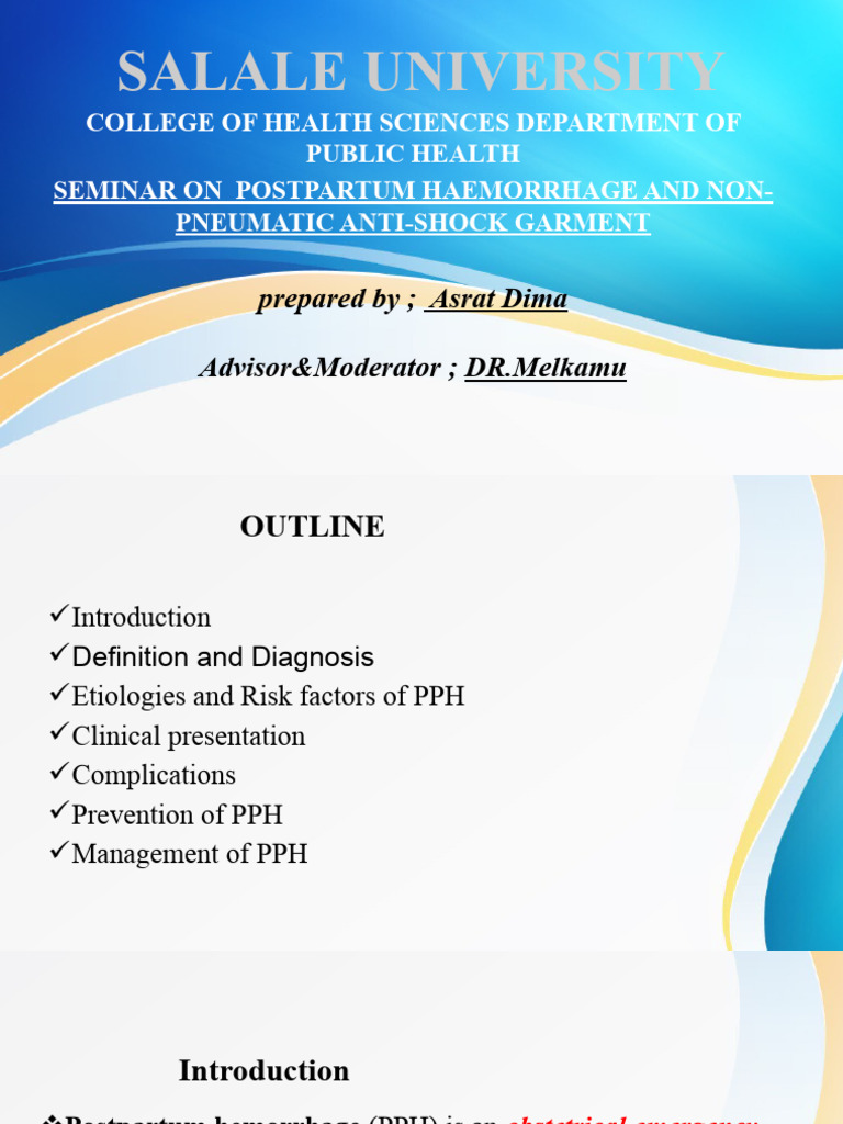 Postpartum Hemorrhage Management Seminar | PDF | Childbirth | Bleeding