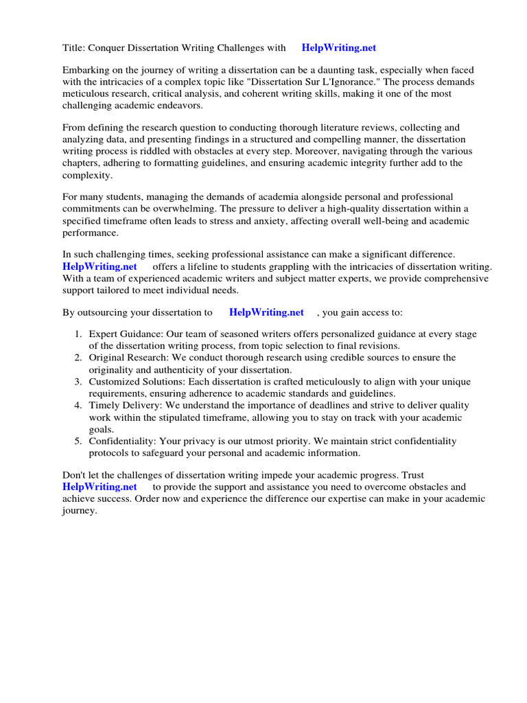 Dissertation Writing Help Online | PDF | Thesis | Evidence
